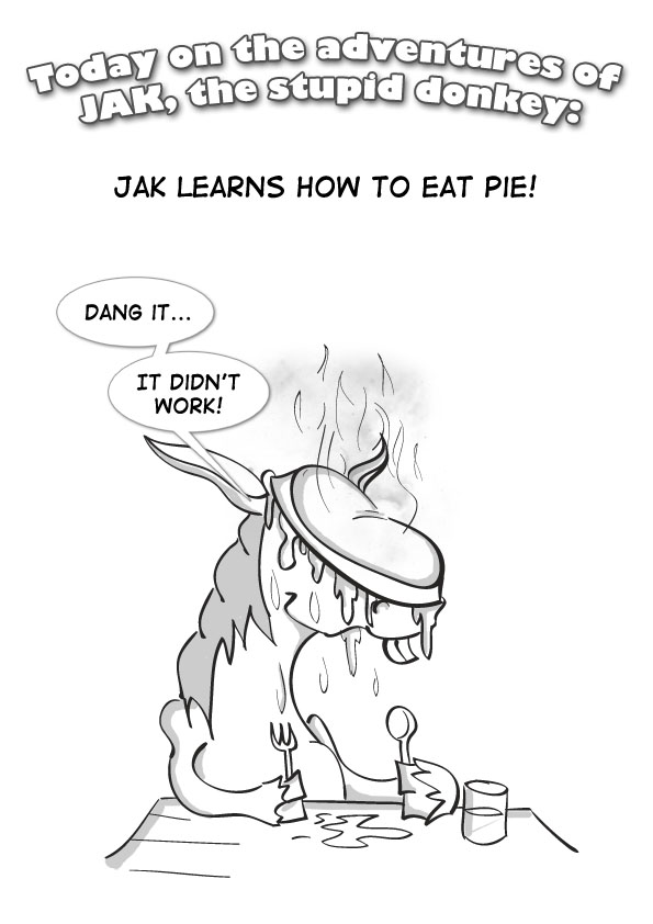 Jak learns how to eat pie